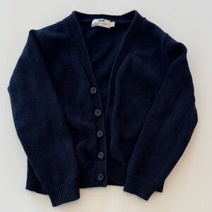 Cyrillus Paris Boys Navy Button-Up Cardigan Size 4